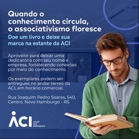 Doe um livro e deixe sua marca na ACI