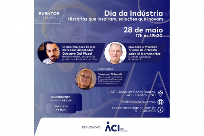 ‘Histórias que Inspiram, Soluções que Inovam’ é o tema do evento da ACI em comemoração ao Dia da Indústria